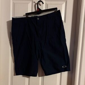 Oakley Men's Dark Blue Flat Front Shorts